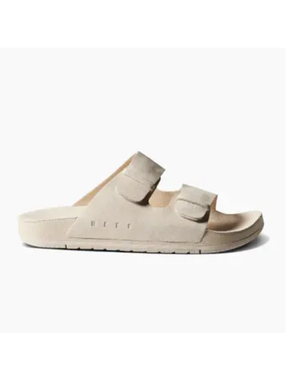 Reef Ojai Two Bar Sandals Womens 9 Beige Suede Comfort Slides Adjustable - Picture 2 of 9